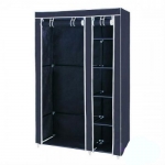 Портативный тканевый шкаф органайзер для одежды на 2 секции